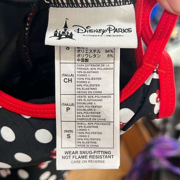 Disney Swimsuit Dress Minnie Mouse Icons Polka-Dot Print Size Small Missing Bow - Picture 3 of 15